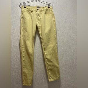 Pale yellow BeBop pants.